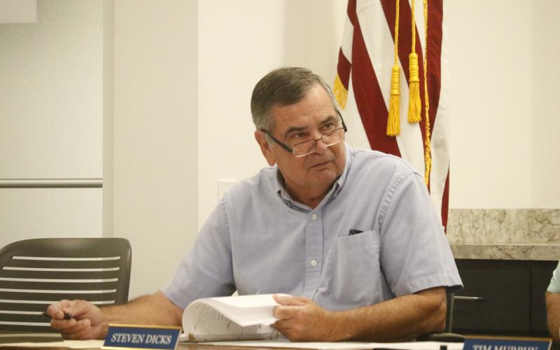 North Florida Water Utilities Authority board member Steven Dicks said the group needs to start reaching out to small governments about how it can help with utilities since the proposed property tax cut could limit budgets for those entities. (JAMIE WACHTER/Lake City Reporter)