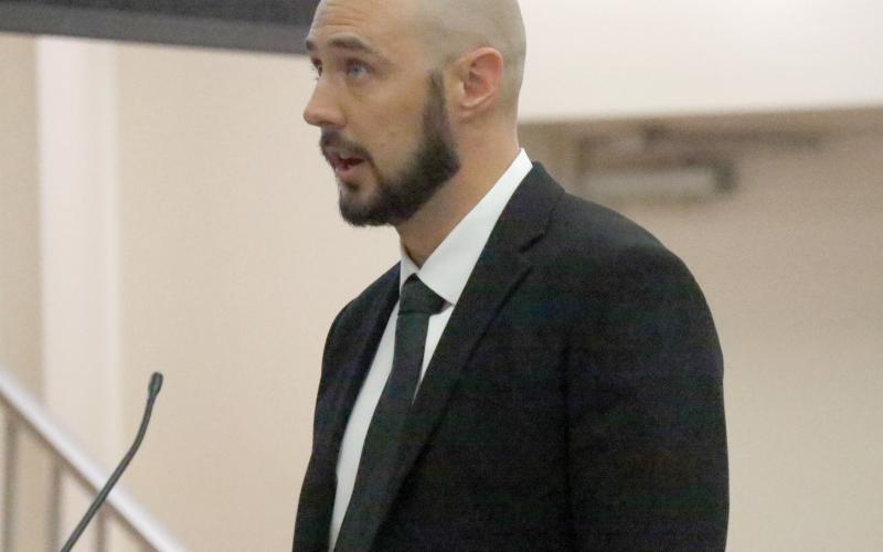 Caleb Perla, a partner with Powell and Jones, said the Columbia County audit showed the county’s finances had a ‘good balance.’ (JAMIE WACHTER/Lake City Reporter)
