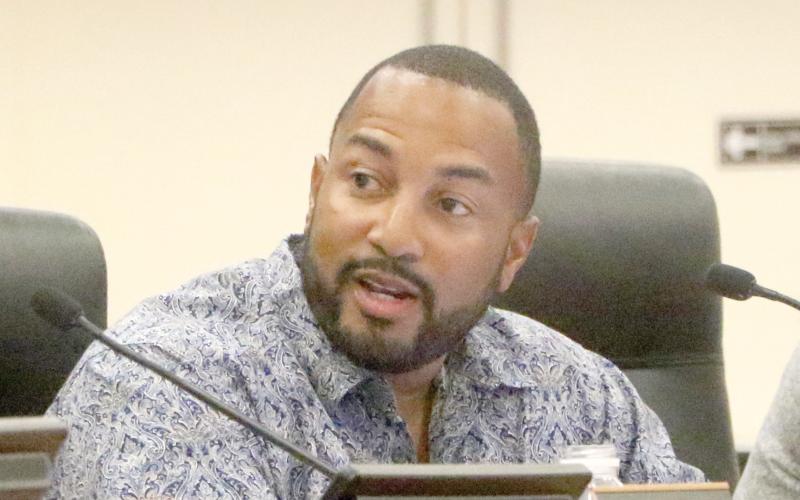 Columbia County Commissioner Kevin Parnell said Thursday night that nobody is ‘coming and getting my land to put a data center on it.’ (MORGAN MCMULLEN/Lake City Reporter)