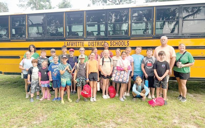 Lafayette 4-H arrives for the first day at 4-H Camp Cherry Lake in Madison. (COURTESY LAFAYETTE COUNTY 4-H)