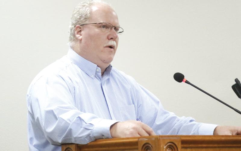 NFWUA Director Shannon Roberts gave a brief overview of the proposed budget for the upcoming fiscal year. (FILE)