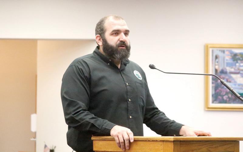 Live Oak Community Redevelopment Agency Director Nicholas Frigiola said the CRA having money earmarked to help redevelop the rundown Live Oak Shopping Plaza is what the CRA ‘should be trying to highlight.’ (JAMIE WACHTER/Lake City Reporter)
