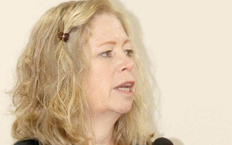 Live Oak Finance Director Tammy Girard said the city has added more than $5 million in funds to its upcoming budget to start the process of infrastructure improvements and repaving of Helvenston Street. (JAMIE WACHTER/Lake City Reporter)