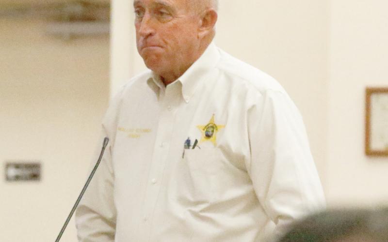 Columbia County Sheriff Wallace Kitchings said he was requesting an increase to his budget to ‘hire the best,’ ‘train the best’ and then to ‘retain’ those officers. (JAMIE WACHTER/Lake City Reporter)
