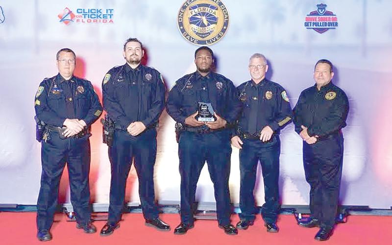 The Lake City Police Department won first place in Category 4 of the 2025 Florida Law Enforcement Liaison Traffic Safety Challenge. (COURTESY)