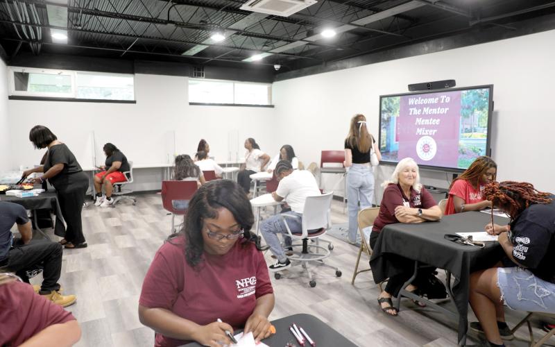North Florida College students and faculty and staff members take part in last fall’s Mentor-Mentee Mixer. An anonymous donation will expand the college’s iCARE Mentoring program. (COURTESY NORTH FLORIDA COLLEGE)