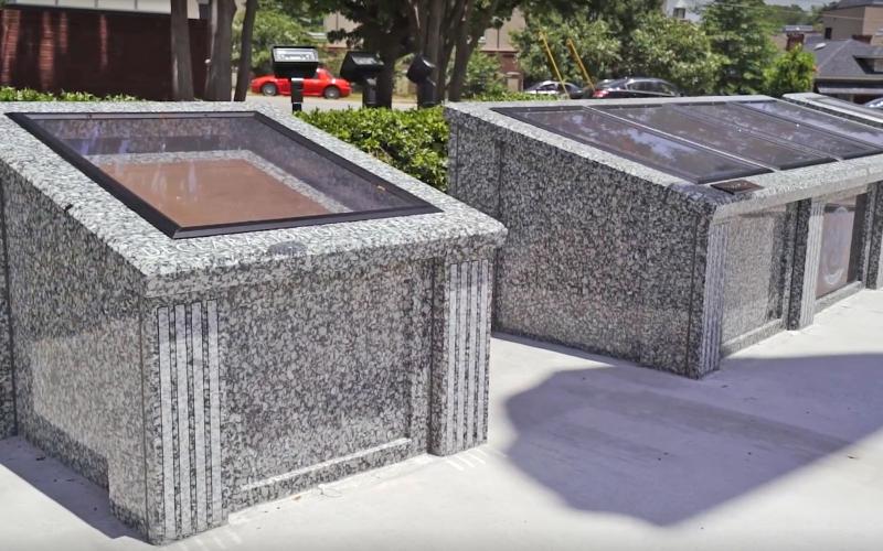 A rendering from a conceptual video shows one of the potential plaques to be installed at Olustee Park in downtown Lake City through a government grant. (COURTESY)