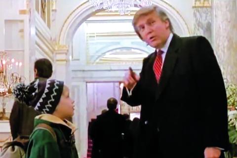 Trump, actor Macaulay Culkin in ‘Home Alone 2.’ (COURTESY)