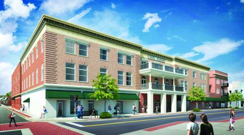 Artist’s rendition of the Blanche Hotel renovation project. The developer says the wait for the project to be complete is nearly over. (COURTESY IDP)
