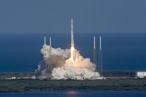 The private sector could lead the way in space exploration in the future, and Lake City looks to be strategically located to play an important role. The launch of a SpaceX vehicle is pictured here. (COURTESY SPACEX)