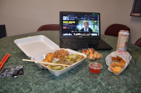 This curry beef combo had to be ordered to-go late Friday afternoon. In addition to the ban on on-site dining, the governor shut down all gyms and banned non-essential medical procedures. (CARL MCKINNEY/Lake City Reporter)