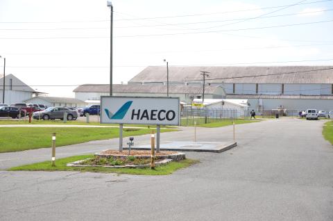 The entrance to HAECO at Lake City Gateway Airport is seen Thursday afternoon. (CARL MCKINNEY/Lake City Reporter)