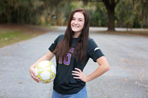 Columbia forward Kirsten Garner set a school record with 27 goals. (MANDI SLOAN/Special to the Reporter)