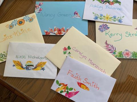 Judy Newell encouraged Haven staff with personalized letters. (COURTESY)