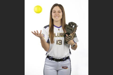 Columbia third baseman Morgan Hoyle was hitting .423 with seven RBIs and 15 runs scored when her senior season was cut short due to covid-19. (JEN CHASTEEN/Special to the Reporter)