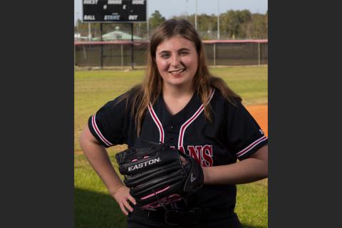 Fort White right fielder Angel Rhodes had her senior season cut short due to covid-19. (COURTESY)