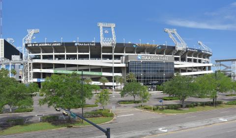 TIAA Bank Field, photographed on April 30. (TRIBUNE NEWS SERVICE)