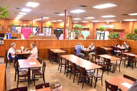 This is what a lunch rush looks like under the current quarantine rules, which restrict restaurants to 25% capacity. Ole Times Country Buffet, where the photo was taken last week, may start seeing those empty seats fill up soon, as the state is expected to relax the rules on eateries. (CARL MCKINNEY/Lake City Reporter)
