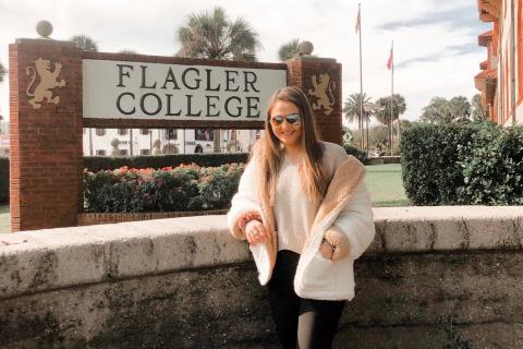 Columbia softball player Lucy Giebeig on one of her visits to Flagler College. (COURTESY)