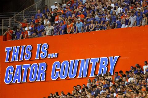 Gator fans watch a 2018 game against Charleston Southern at Ben Hill Griffin Stadium in Gainesville. (TRIBUNE NEWS SERVICE)