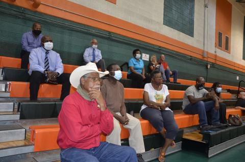 Members of the public gather at Richardson Community Center to discuss the fate of Lake Shore Hospital. The company that runs services at the hospital wants to get out. (CARL MCKINNEY/Lake City Reporter)