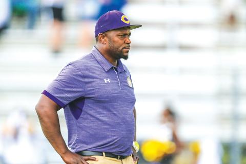 Columbia coach Brian Allen looks on prior to a game against Oakleaf last season. (FILE)