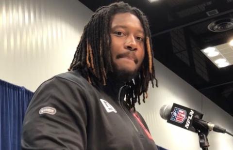 Third-round pick DaVon Hamilton was one of four Jaguars rookies placed on the reserve/covid list Monday. (NATHAN BAIRD/cleveland.com/TNS)