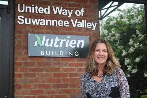 Jennifer Anchors, United Way of Suwannee Valley Executive Director, stands outside the agency’s office Monday afternoon. The United Way of Suwannee Valley provided financial assistance to 68 families through its Covid Relief Fund during the past four months. The agency received more than 200 applications for financial assistance from the fund. (TONY BRITT/Lake City Reporter)