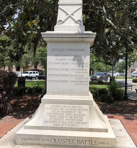The city is talking with five private groups about a new home for the Confederate monument. (FILE)
