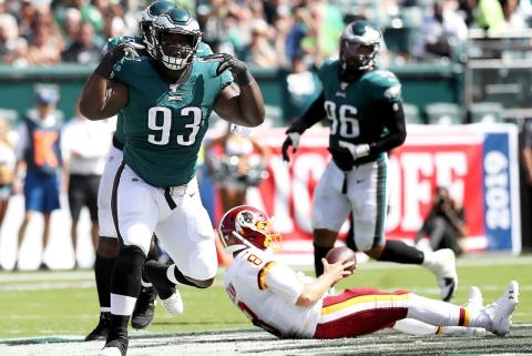 Defensive tackle Timmy Jernigan spent the past three seasons with the Philadelphia Eagles. (TRIBUNE NEWS SERVICE)
