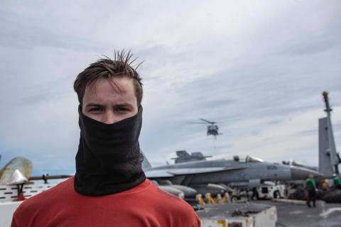 Airman Hunter Peisel, a Lake City native and Columbia High School graduate, is serving aboard the USS Ronald Reagan in the Indo-Pacific region. (COURTESY Navy Office of Community Outreach)