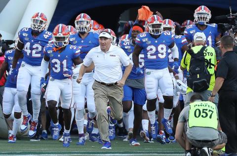 The University of Florida athletic department reported Wednesday six new positive cases of covid-19 with the Gators football team a week before its season opener. (STEPHEN M. DOWELL/Orlando Sentinel/TNS)
