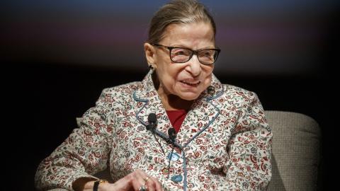 Supreme Court Justice Ruth Bader Ginsburg, pictured at the University of Chicago on Sept. 9, 2019, passed away Friday at 87. (ARMANDO L. SANCHEZ/Chicago Tribune)