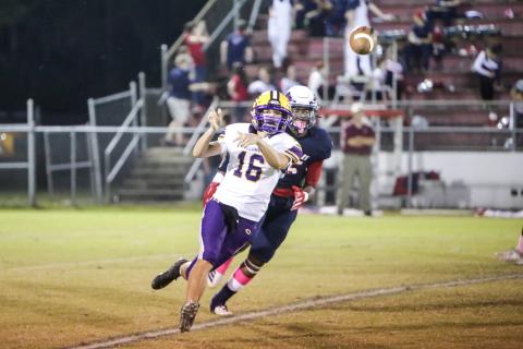Columbia quarterback Bronsen Tillotson throws a pass in the second half Friday night against Wakulla at J.D. Jones Stadium. (BRENT KUYKENDALL/Lake City Reporter)