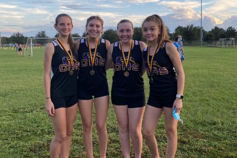 Audrey Fender placed third, Mackenzie 10th, Suzannah Raines 16th and Morgan Golden 17th. (SHELBY CONKLIN/Special to the Reporter)