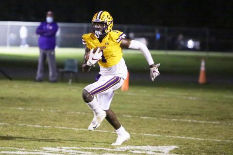 Columbia defensive back Shyheim Brown returns a kickoff against Daytona Beach Mainland during Friday’s Region 1-6A semifinal. (BRENT KUYKENDALL/Lake City Reporter)