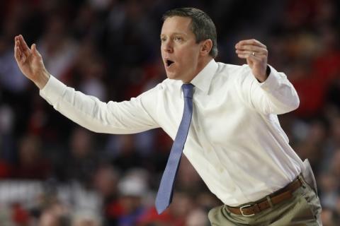 Florida coach Mike White gestures during a game against Georgia on March 4 in Athens, Ga. Unlike a year ago, Florida begins the season unranked and won’t have nearly as much hype. (JOSHUA L. JONES/Athens Banner-Herald via AP File)