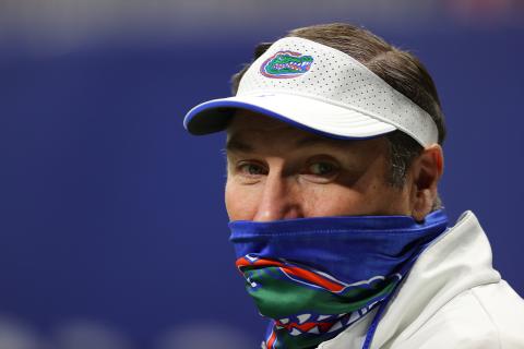 Florida Gators head coach Dan Mullen walks on the field during pregame warmups prior to facing the Alabama Crimson Tide in the SEC championship game at Mercedes-Benz Stadium on Dec. 19 in Atlanta, Ga. (KEVIN C. COX/Getty Images/TNS)