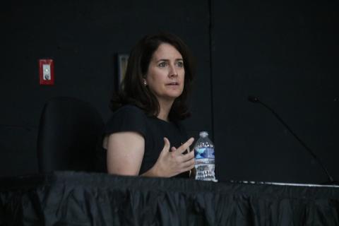 Sen. Jennifer Bradley opened the Suwannee County legislative delegation hearing by warning of $2 billion-plus in state budget cuts. (JAMIE WACHTER/Lake City Reporter)