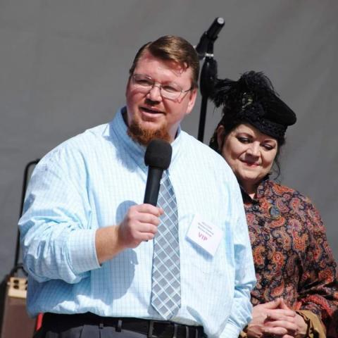 Christopher Esing, a local historian, has a knack for making history personal and special for people during presentations. (COURTESY)