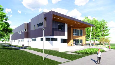 An artist’s rendering of Florida Gateway College’s new STEM building. Construction will begin on the facility soon with a completion target of the second quarter of 2022. (COURTESY)