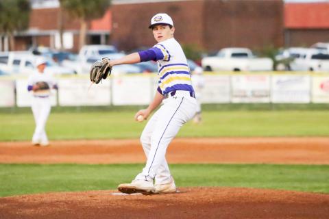 Columbia pitcher Truitt Todd winds up to pitch against Stanton on March 9. (BRENT KUYKENDALL/Lake City Reporter)
