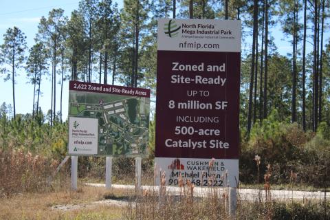 The North Florida Mega Industrial Park’s wastewater treatment plant may be operated by the county as Columbia County officials look to terminate an agreement with the City of Lake City that was reached last spring. (FILE)