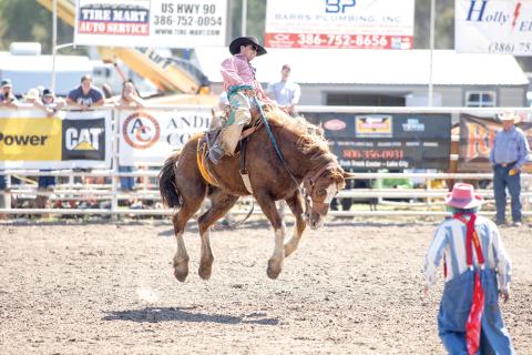 The Florida Gateway Pro Rodeo’s three-day festivities concluded Sunday afternoon with events like steer wrestling in the midafternoon sun. 