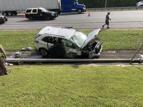 An Illinois woman was killed in a two-vehicle crash Wednesday morning on Interstate 75. (COURTESY FLORIDA HIGHWAY PATROL)