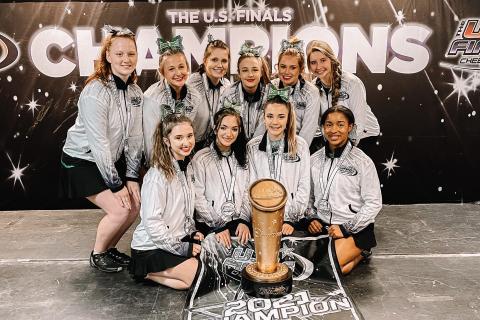 The Suwannee Spirit Crush team is pictured: Carlie Moon (top row, from left), Sophie Jackson, Katie Otterbine, Brianna King and Halleigh Ray Harris; Lindsay Self (bottom row, from left)) Emily Mrvica, Brooklynn Howard, Mackenzie Thomas and Zamaria Granado. (COURTESY)
