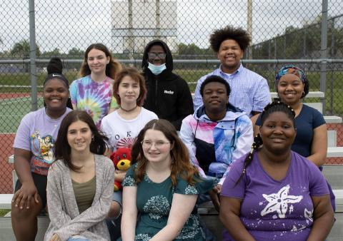 Columbia’s Top Talent contestants finalists: Brynlei Smith (from row, from left), Ashlyn Esposito, Cailiana Mobley, (middle row, from left) Shamarria Bowles, Kirsten Swift, Kerry Palinga, Serenity Camiel, (back row, from left) Tristin Pentalina, Daniel Fulton III and Jayden Burchn are scheduled to perform in the finals Friday night. (COURTESY)