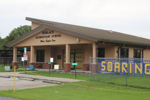 A new, larger two-story school building would be constructed on the Niblack Elementary School campus as part of the Columbia County School District’s plan to replace four aging elementary schools. (TONY BRITT/Lake City Reporter)