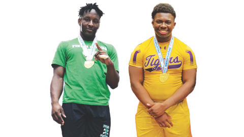 Suwannee’s Jaquez Moore (left) and Columbia’s Julius Moreland (right) are the LCR’s Boys Weightlifters of the Year. (FILE)