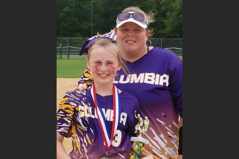 Cindy Dansby is pictured with her daughter, Anna, during their time with Columbia All-Stars. (COURTESY)